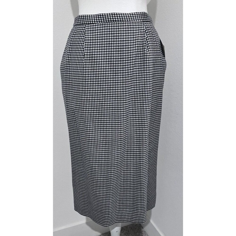 Vtg Pendleton size 8 wool pencil skirt Houndstooth New w tags Academia Preppy